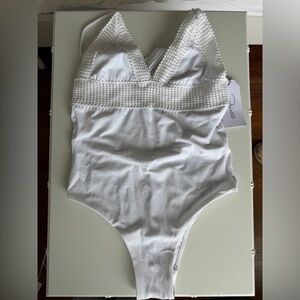 NWT Peixoto Sari Mesh Trim One Piece Swimsuit - Sz Small